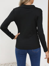 Johnny Collar Long Sleeve T-Shirt OutfitFlow